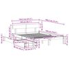 vidaXL Estructura de cama sin colch&oacute;n madera maciza de pino 140x190 cm