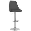 vidaXL Taburetes de cocina 2 unidades tela gris oscuro