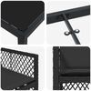 vidaXL Conjunto de Comedor de Jard&iacute;n 5 pcs Negro rat&aacute;n sint&eacute;tico