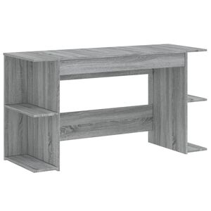 vidaXL Escritorio madera de ingenier&iacute;a gris Sonoma 140x50x75 cm