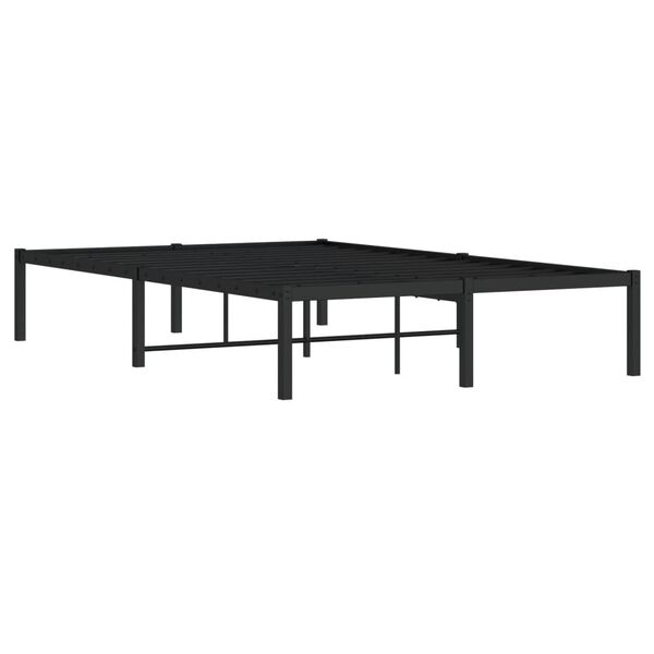 vidaXL Estructura de cama sin colch&oacute;n metal negro 120x200 cm