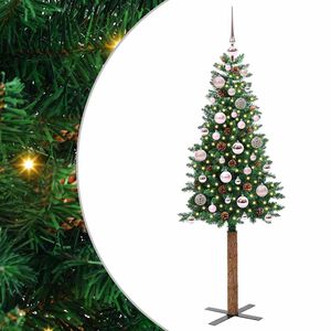 vidaXL &Aacute;rbol de Navidad Delgado con 150 LED con soporte Verde 150 cm