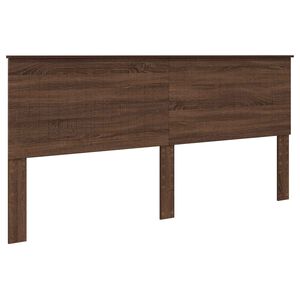 vidaXL Cabecero con cabecera Roble Marr&oacute;n 200 cm Madera contrachapada