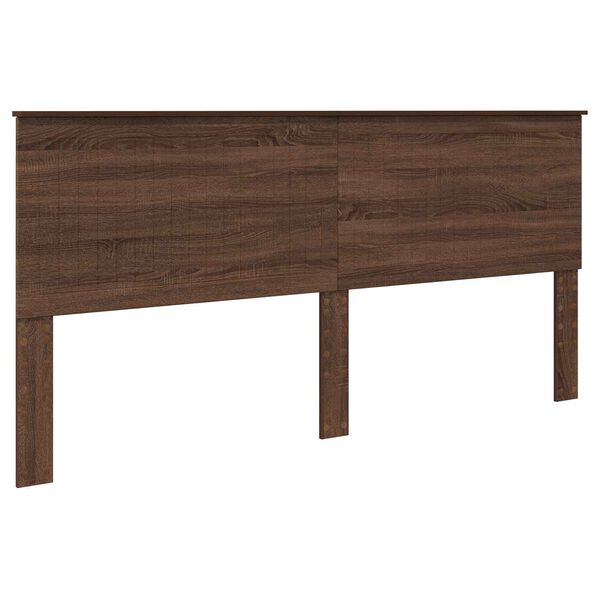vidaXL Cabecero con cabecera Roble Marr&oacute;n 200 cm Madera contrachapada
