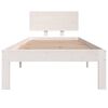 vidaXL Estructura de cama individual sin colch&oacute;n blanco 75x190 cm