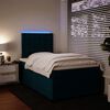 vidaXL Cama box spring con colch&oacute;n terciopelo azul 120x190 cm