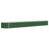 vidaXL Jardinera arriate acero galvanizado verde 440x80x36 cm