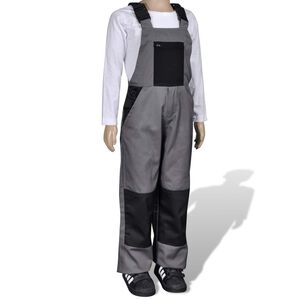 vidaXL Pantal&oacute;n con Tirantes Gris 98 / 104