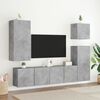 vidaXL Muebles para TV de pared 2 unidades gris hormig&oacute;n 80x30x41 cm