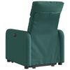 vidaXL Sill&oacute;n reclinable elevable tela verde oscuro
