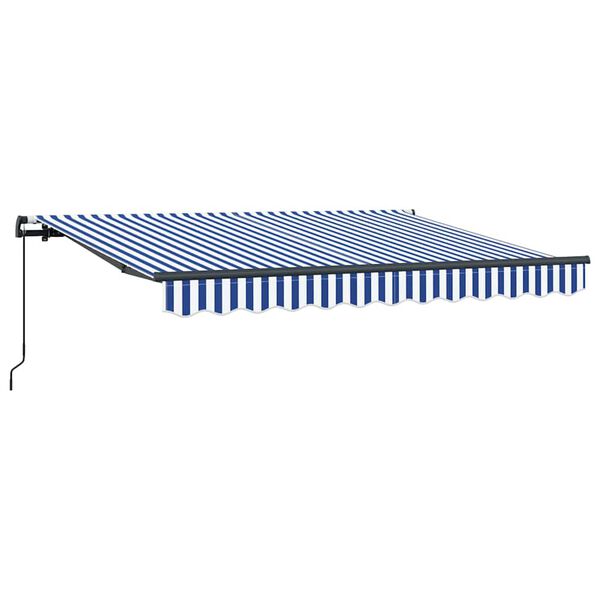 vidaXL Toldo Retr&aacute;ctil Manual Azul 300 x 200 cm tela