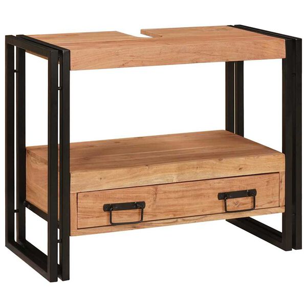 vidaXL Mueble Tocador Marr&oacute;n 71 x 33 x 58 cm Madera de Acacia S&oacute;lida