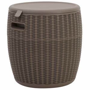 vidaXL Caja de almacenaje de jard&iacute;n 4 en 1 polipropileno marr&oacute;n claro