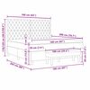 vidaXL Cama tipo Box Spring Gris claro 160 x 200 cm Terciopelo