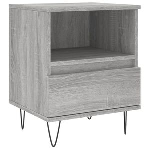 vidaXL Mesita de noche madera de ingenier&iacute;a gris Sonoma 40x35x50 cm