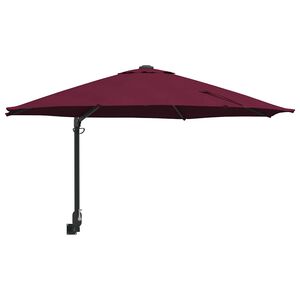 vidaXL Parasol de jardín Rojo y Negro 248 x 248 x 148 cm