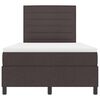 vidaXL Cama tipo Box Spring Marr&oacute;n Oscuro 120 x 200 cm tela