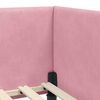 vidaXL Estructura de cama en esquina Rosa 90 cm x 200 cm Terciopelo