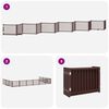 vidaXL Puerta de perros plegable 12 paneles madera &aacute;lamo marr&oacute;n 960 cm