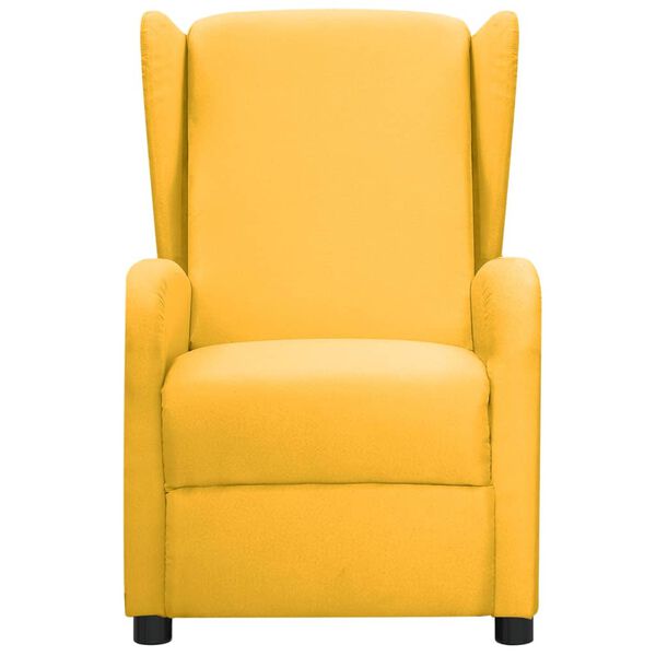 vidaXL Sillón de masaje eléctrico tela amarillo