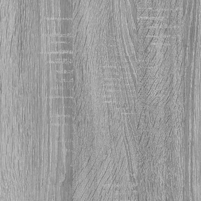 vidaXL Mueble zapatero con espejo 2 niveles gris Sonoma 63x17x67 cm