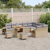vidaXL Conjunto de sof&aacute;s de jard&iacute;n con coj&iacute;n 12 pcs Beige y Gris Claro