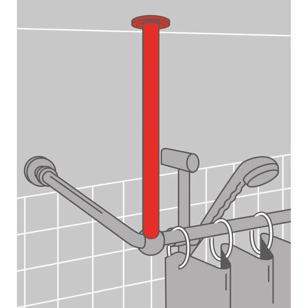 Soporte blanco para barra de ducha, Sealskin Seallux, 60 cm 276668610