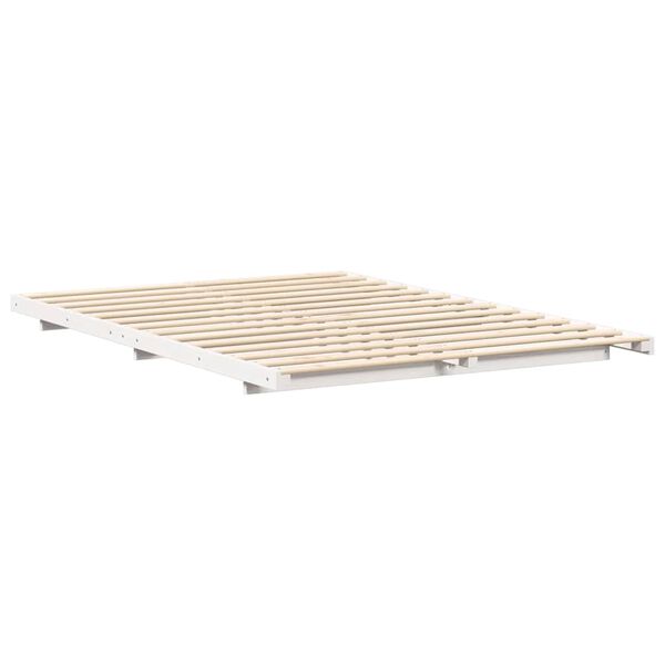 vidaXL Estructura de cama Blanco 140 x 210 cm Madera maciza de pino