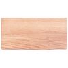 vidaXL Estante de pared madera de roble tratada marr&oacute;n claro 40x20x4cm