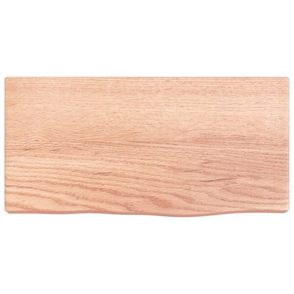 vidaXL Estante de pared madera de roble tratada marr&oacute;n claro 40x20x4cm