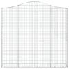 vidaXL Cestas de gaviones 5 uds forma de arco hierro 200x30x180/200 cm