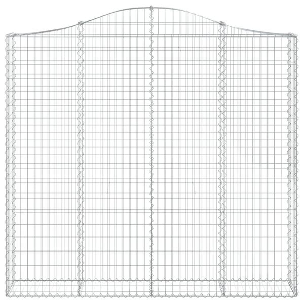 vidaXL Cestas de gaviones 5 uds forma de arco hierro 200x30x180/200 cm