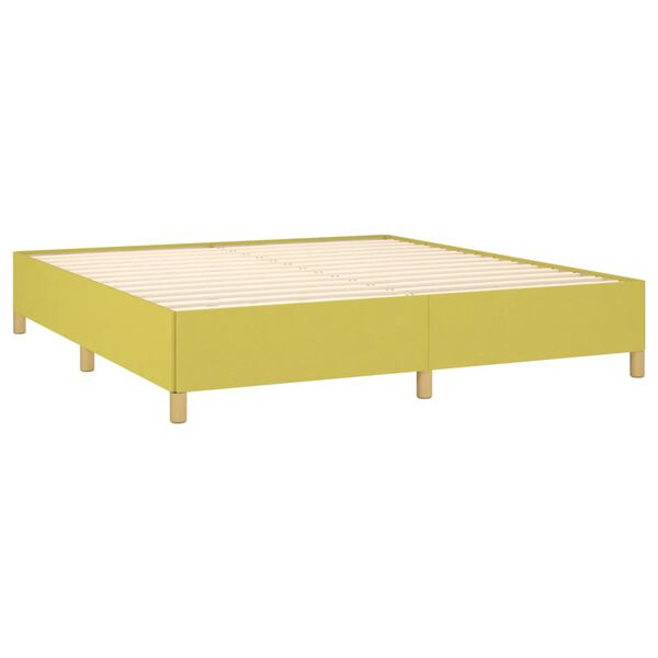 vidaXL Estructura de cama sin colch&oacute;n tela verde 160x200 cm