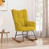 vidaXL Silla mecedora de terciopelo amarillo mostaza