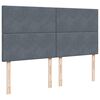 vidaXL Cama box spring con colch&oacute;n terciopelo gris oscuro 200x200 cm