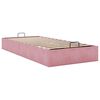 vidaXL Estructura cama otomana sin colchón terciopelo rosa 90x200 cm