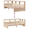 vidaXL Cama con estanter&iacute;a sin colch&oacute;n madera maciza de pino 100x200cm