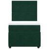 vidaXL Cama box spring con colch&oacute;n terciopelo verde oscuro 90x190 cm