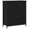 vidaXL Aparador Roble Negro 70 x 30 x 80 cm Madera de ingenier&iacute;a