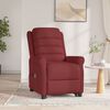 vidaXL Sillón de masaje elevable cuero sintético rojo tinto