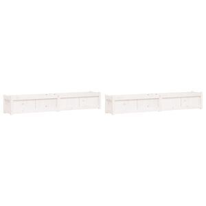 vidaXL Jardineras de exterior 2 unidades madera maciza de pino blanco
