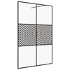 vidaXL Mampara de ducha accesible vidrio ESG claro negro 140x195 cm