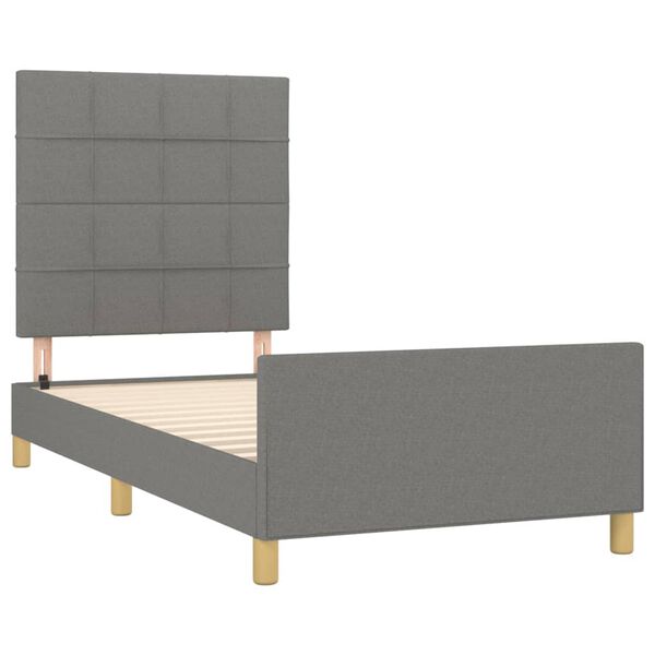 vidaXL Estructura de cama sin colchón tela gris oscuro 80x200 cm