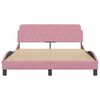 vidaXL Estructura de cama con cabecero Dover terciopelo rosa 140x190 cm