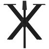 vidaXL Pata de mesa de comedor forma ara&ntilde;a negra 85x85x(72-73) cm acero