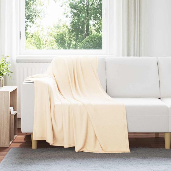 vidaXL Mantitas de Sof&aacute; 24 pcs Crema 170 x 130 cm Lana