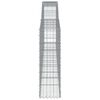 vidaXL Cestas de gaviones 7 uds forma de arco hierro 400x30x100/120 cm