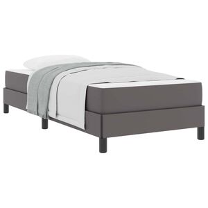 vidaXL Estructura de cama con colch&oacute;n Gris 80 x 200 cm tela