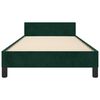 vidaXL Estructura de cama sin colch&oacute;n terciopelo verde oscuro 90x200cm