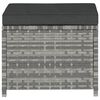 vidaXL Set de muebles de jard&iacute;n 5 pzas y cojines rat&aacute;n sint&eacute;tico gris